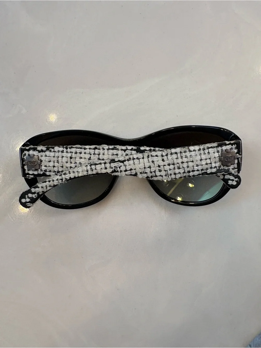 CHANEL Black Oversized Butterfly Sunglasses